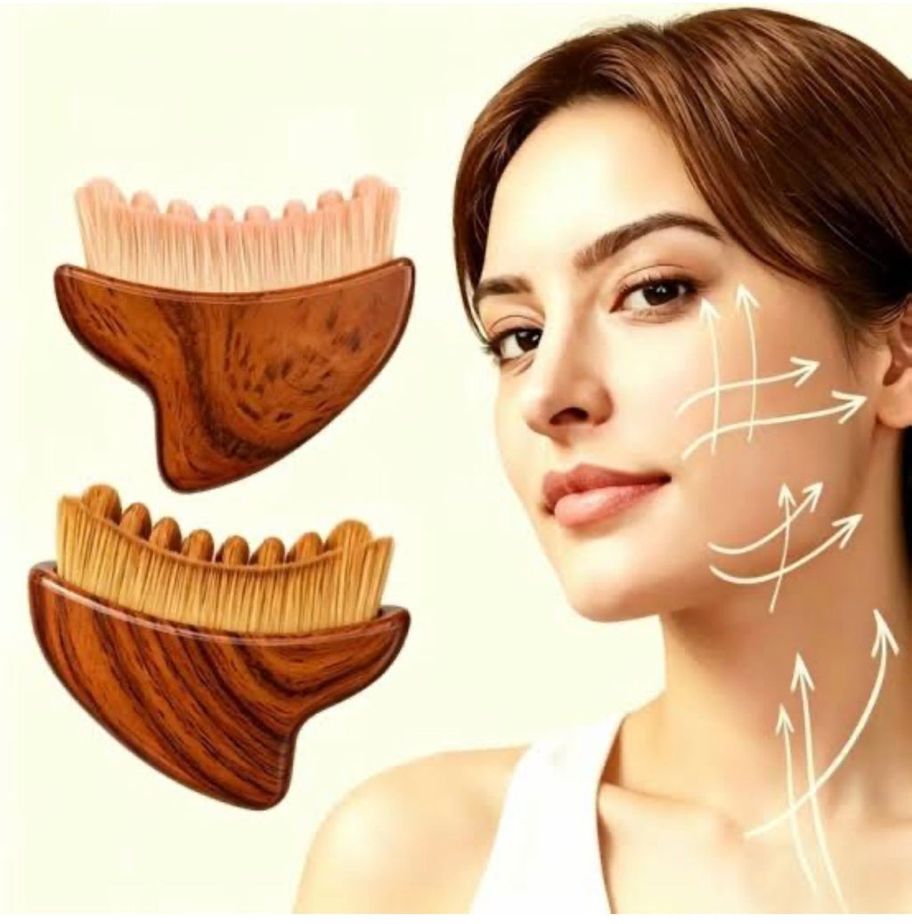 Facial Massager & Contour Brush soft bristle lymph with Ergonomic Handle