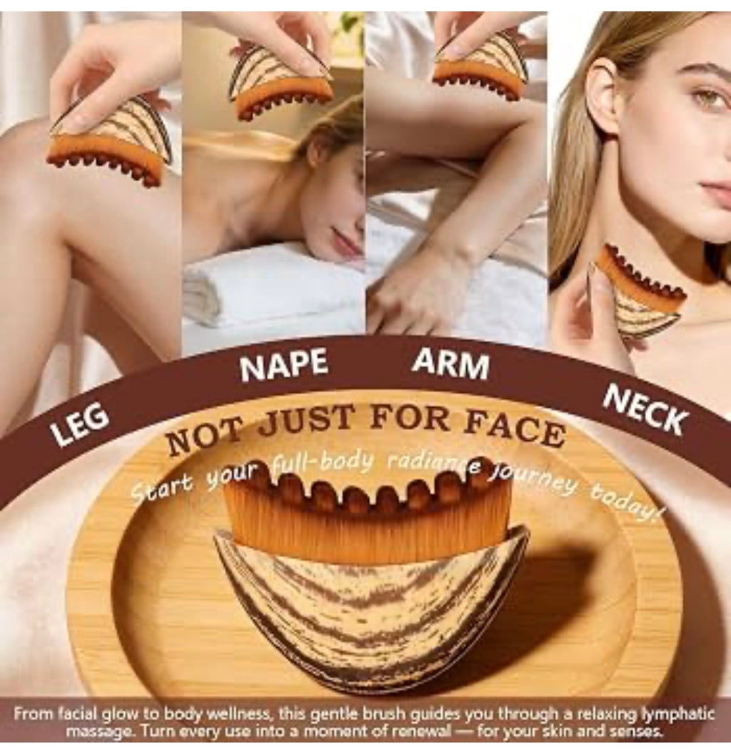 Facial Massager & Contour Brush soft bristle lymph with Ergonomic Handle
